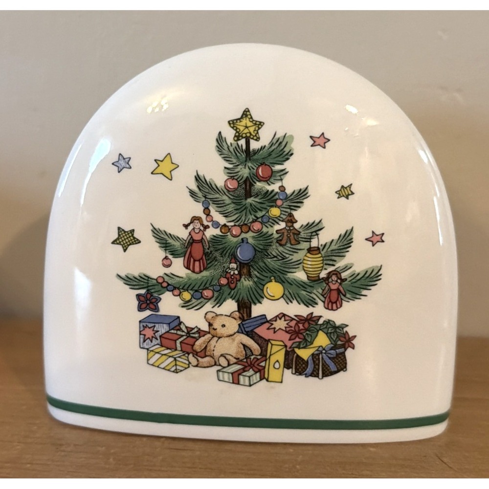Vintage Nikko Christmastime NAPKIN HOLDER  Japan - New in Box